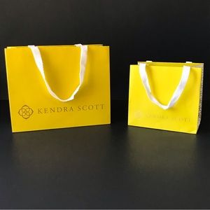 Kendra Scott Gift Bags Yellow Gold Letter EMPTY Bundle of 2